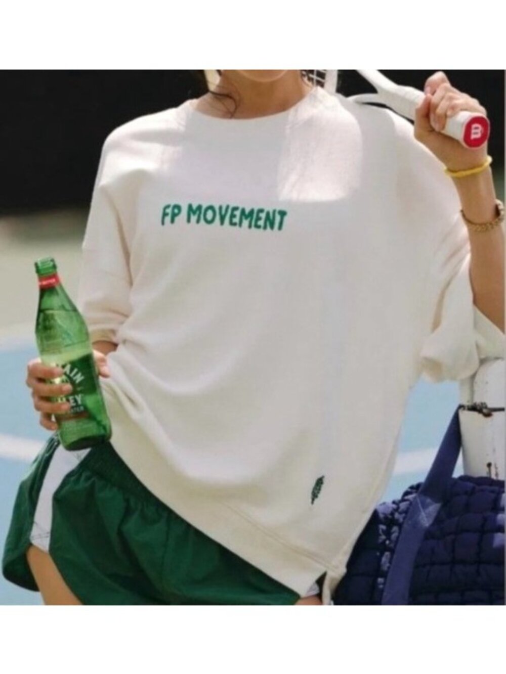 FP Movement Women's Sz Small White Crewneck All Star Embroidered Logo Sweatshirt - Picture 15 of 16